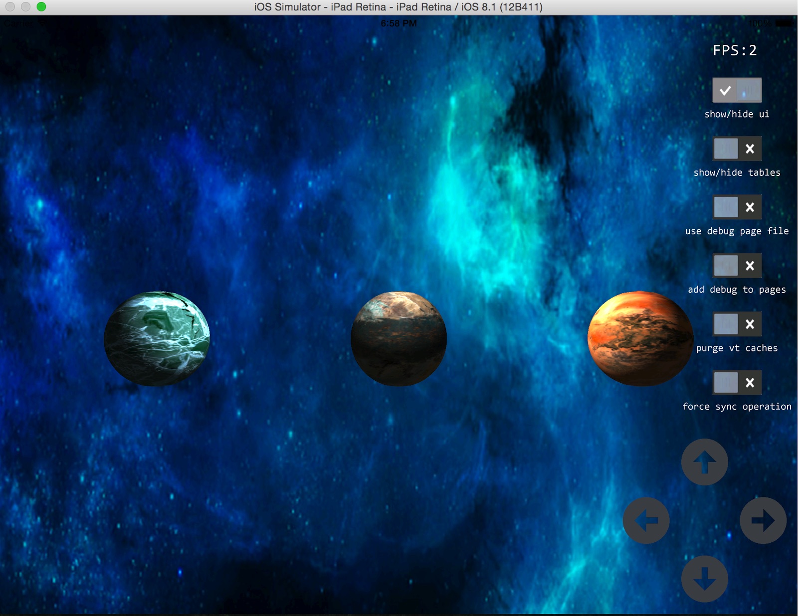 VT Planets demo iOS Virtual Textures