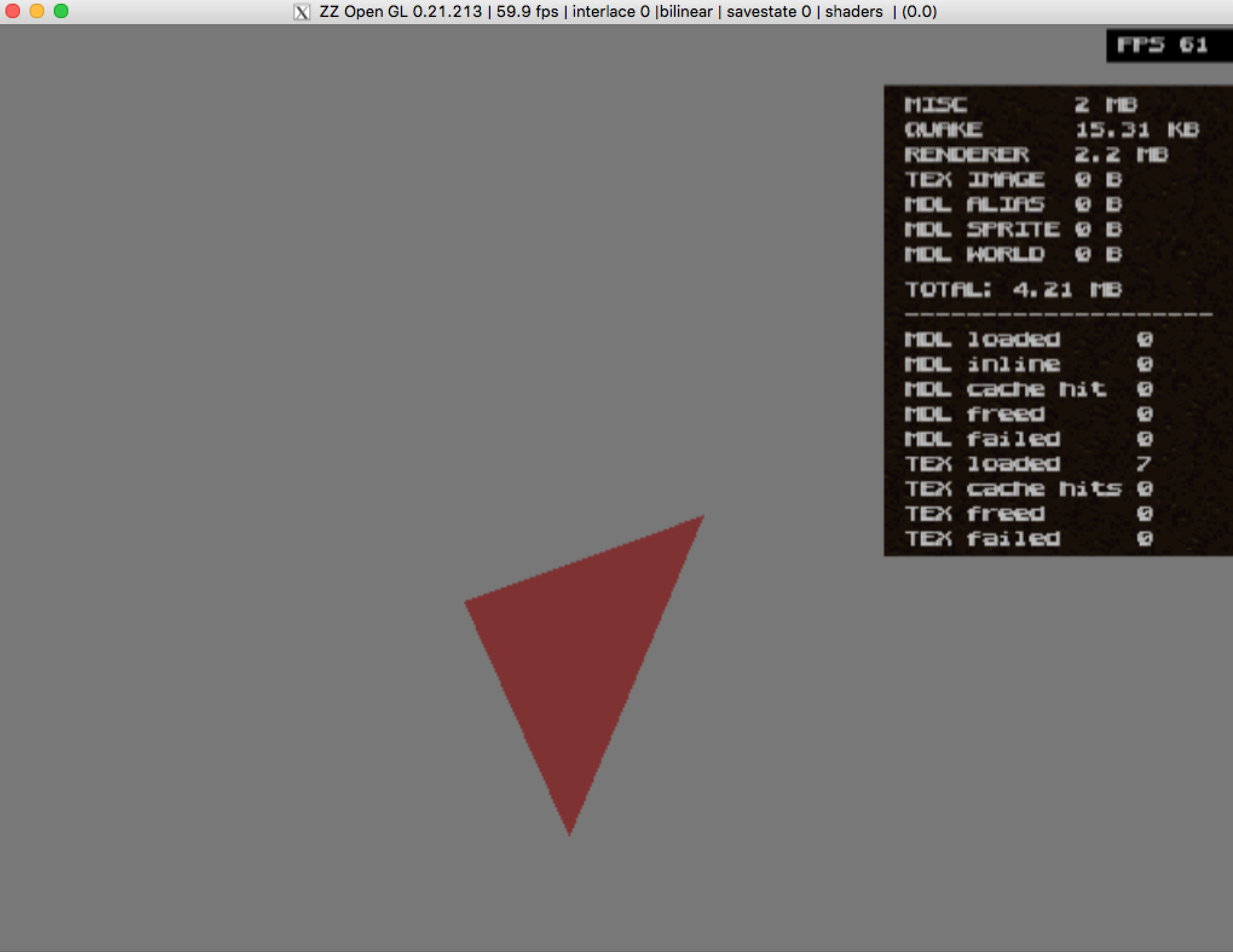 VU1 accelerated triangle (it actually spins around) VU1 accelerated triangle